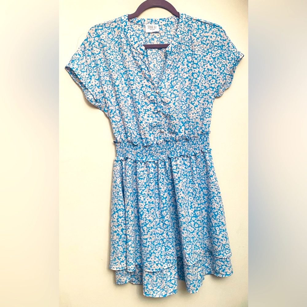 Sienna Sky Light Blue Floral Dress